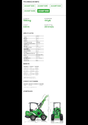 Kolové nakladače Avant Tecno Avant 650