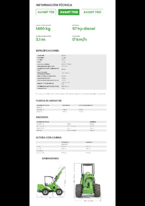 Kolové nakladače Avant Tecno Avant 755i