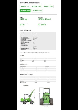 Kolové nakladače Avant Tecno Avant 755i