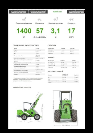 Kolové nakladače Avant Tecno Avant 755i