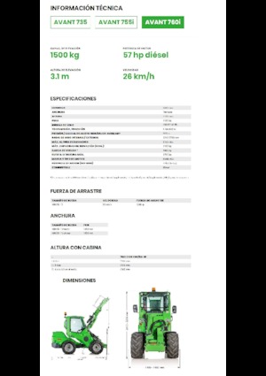 Kolové nakladače Avant Tecno Avant 760i