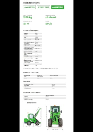 Kolové nakladače Avant Tecno Avant 760i