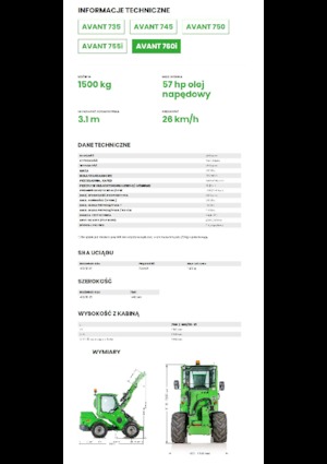 Kolové nakladače Avant Tecno Avant 760i