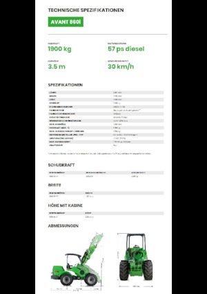Kolové nakladače Avant Tecno Avant 860i