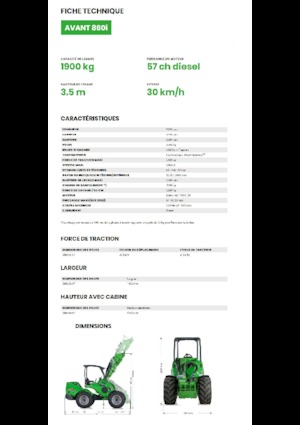 Kolové nakladače Avant Tecno Avant 860i