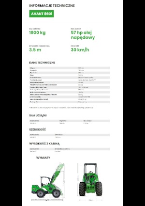 Kolové nakladače Avant Tecno Avant 860i