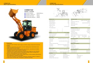 Kolové nakladače Lonking CDM816D