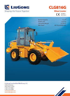 Kolové nakladače Liugong CLG816G 