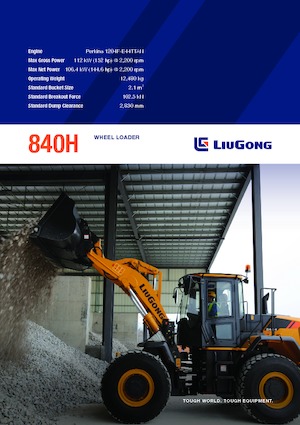 Kolové nakladače Liugong 840H 
