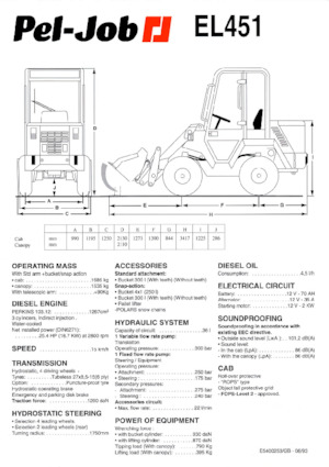 Kolové nakladače Pel-Job EL 451