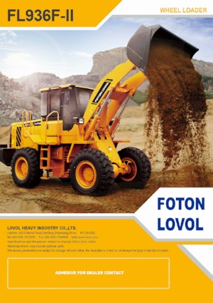 Kolové nakladače Foton Lovol FL936F-II