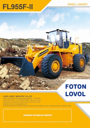 Kolové nakladače Foton Lovol FL955F-II
