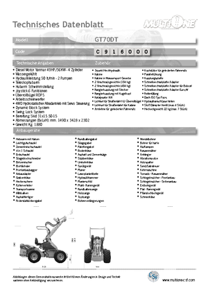 Kolové nakladače Multione GT 70