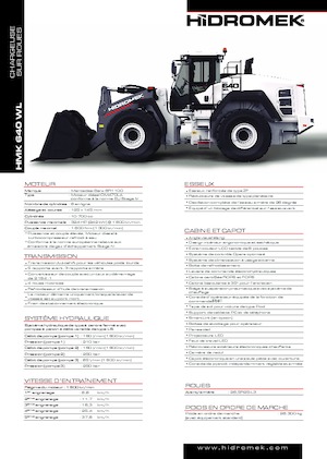 Kolové nakladače Hidromek HMK 640 WL