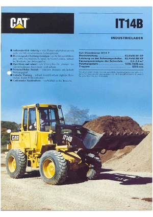 Kolové nakladače Caterpillar IT 14 B
