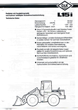 Kolové nakladače O&K L 15 i