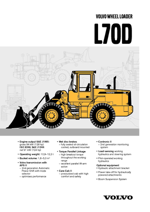 Kolové nakladače Volvo L 70 D