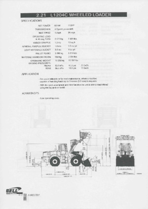 Kolové nakladače Bell L1204C