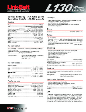 Kolové nakladače Link-Belt L130