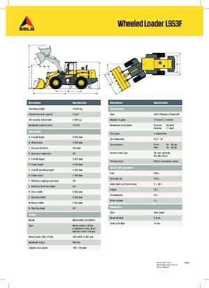 Kolové nakladače SDLG L953F