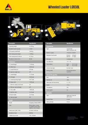 Kolové nakladače SDLG LG938L