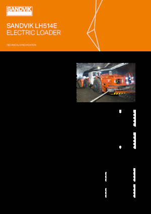 Elektrické kolové nakladače Sandvik LH514E