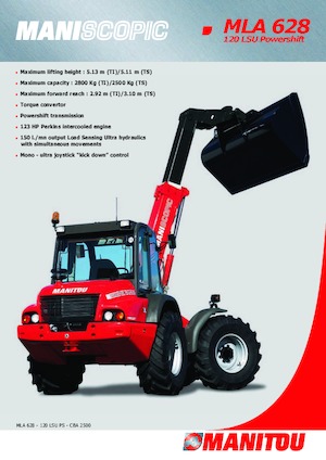 Kolové nakladače Manitou MLA 628 TW LS PS