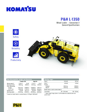 Kolové nakladače Komatsu P&H L-1350
