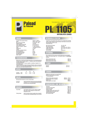 Kolové nakladače Palazzani PL 1105