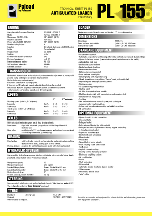 Kolové nakladače Palazzani PL 155 XL
