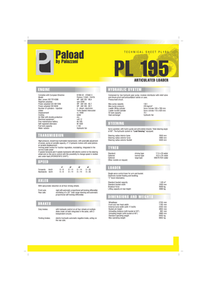 Kolové nakladače Palazzani PL 195