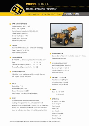 Kolové nakladače PowerPlus PP968T-V