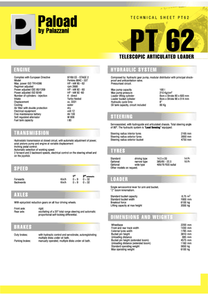 Kolové nakladače Palazzani PT 62