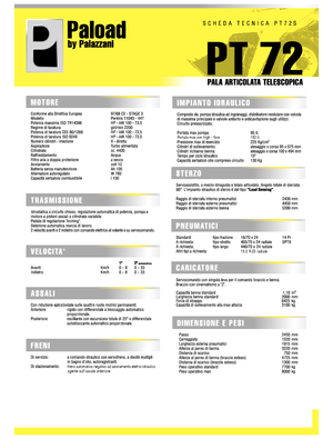 Kolové nakladače Palazzani PT 72