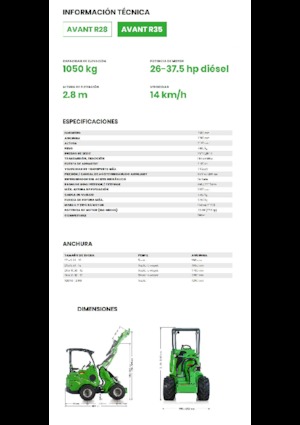 Kolové nakladače Avant Tecno R 35