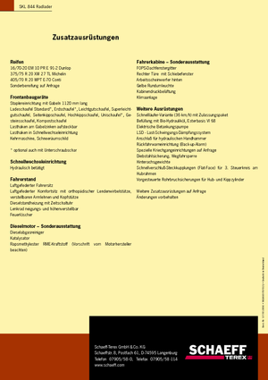 Kolové nakladače Terex-Schaeff SKL 844