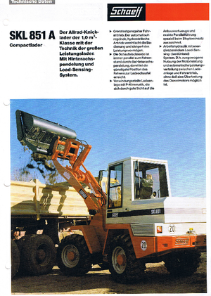 Kolové nakladače Terex-Schaeff SKL 851 A