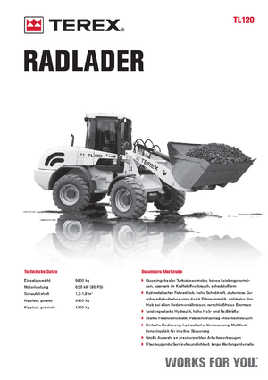 Kolové nakladače Terex TL 120