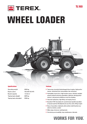 Kolové nakladače Terex TL 160
