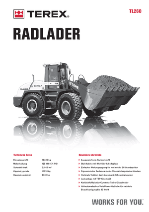 Kolové nakladače Terex TL 260