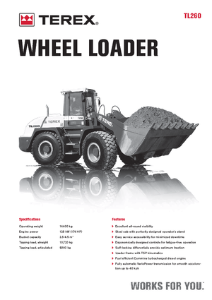 Kolové nakladače Terex TL 260
