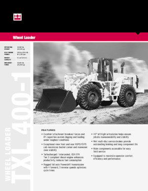 Kolové nakladače Terex TXL 400-1