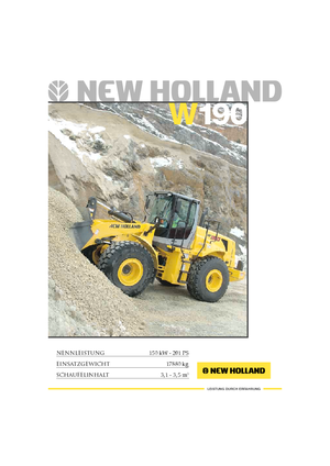 Kolové nakladače New Holland W190B