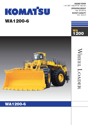 Kolové nakladače Komatsu WA1200-6