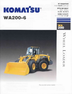 Kolové nakladače Komatsu WA 200-6