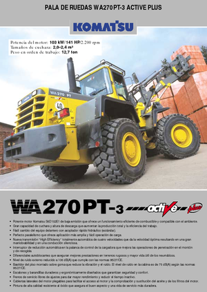 Kolové nakladače Komatsu WA270PT active Plus