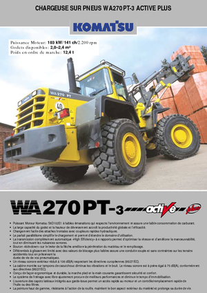 Kolové nakladače Komatsu WA270PT active Plus