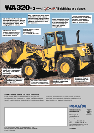 Kolové nakladače Komatsu WA320-3 active Plus