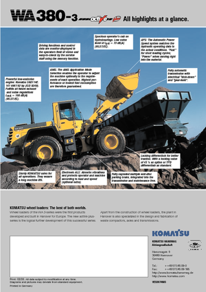 Kolové nakladače Komatsu WA380-3 active Plus