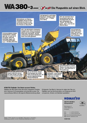 Kolové nakladače Komatsu WA380-3 active Plus